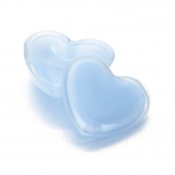 Стеклянная шкатулка 10*9/5 см "Милое Сердце" цвет: голубой