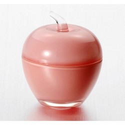 Вазочка с крышкой 7,5*9 см "Яблоко", цвет: розовый